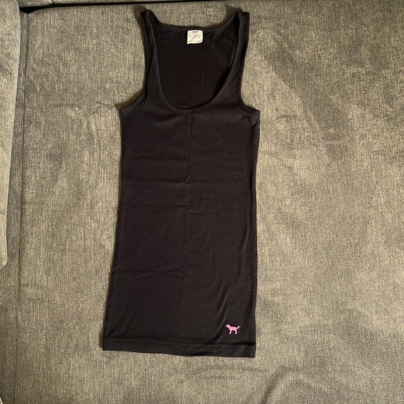 PINK Victoria's Secret Tops - Victoria’s Secret PINK Black Racerback Tank Top